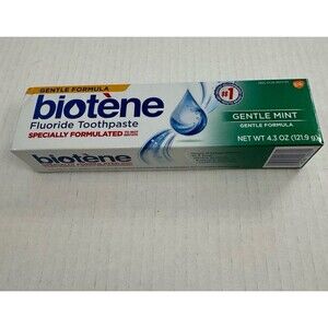 Biotene Gentle Mint Gentle Formula Fluoride Toothpaste 4.3 oz Exp 08/2025